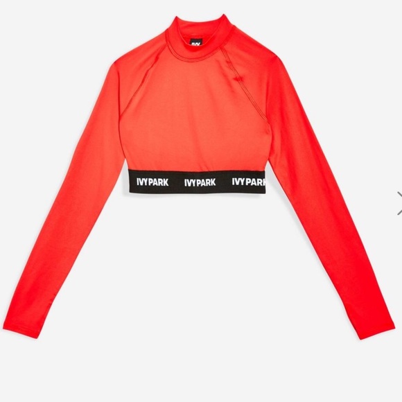 Long Sleeve Logo Ivy Park Crop Top